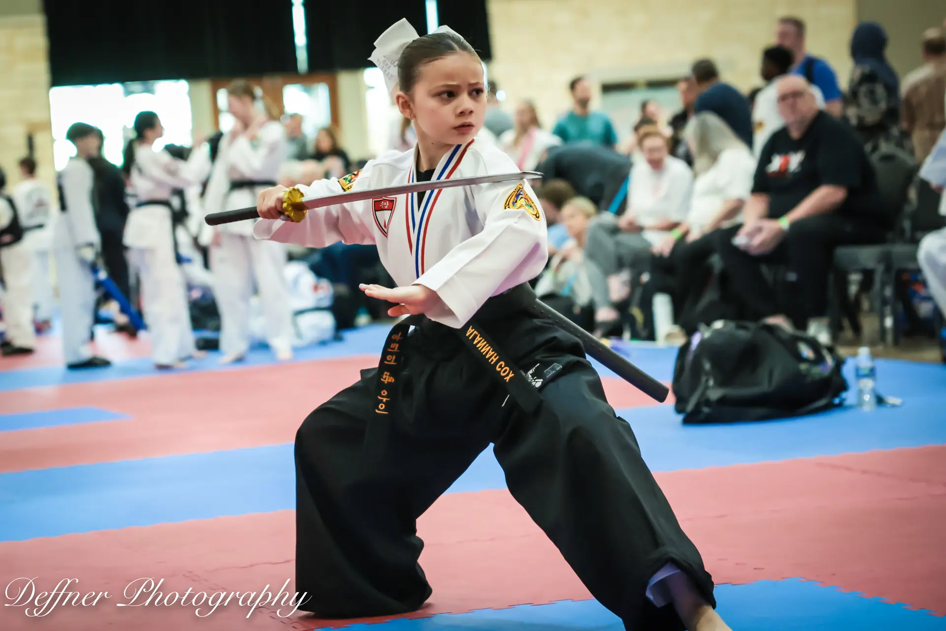 Alannah Cox competing with sword at ATA tournament
