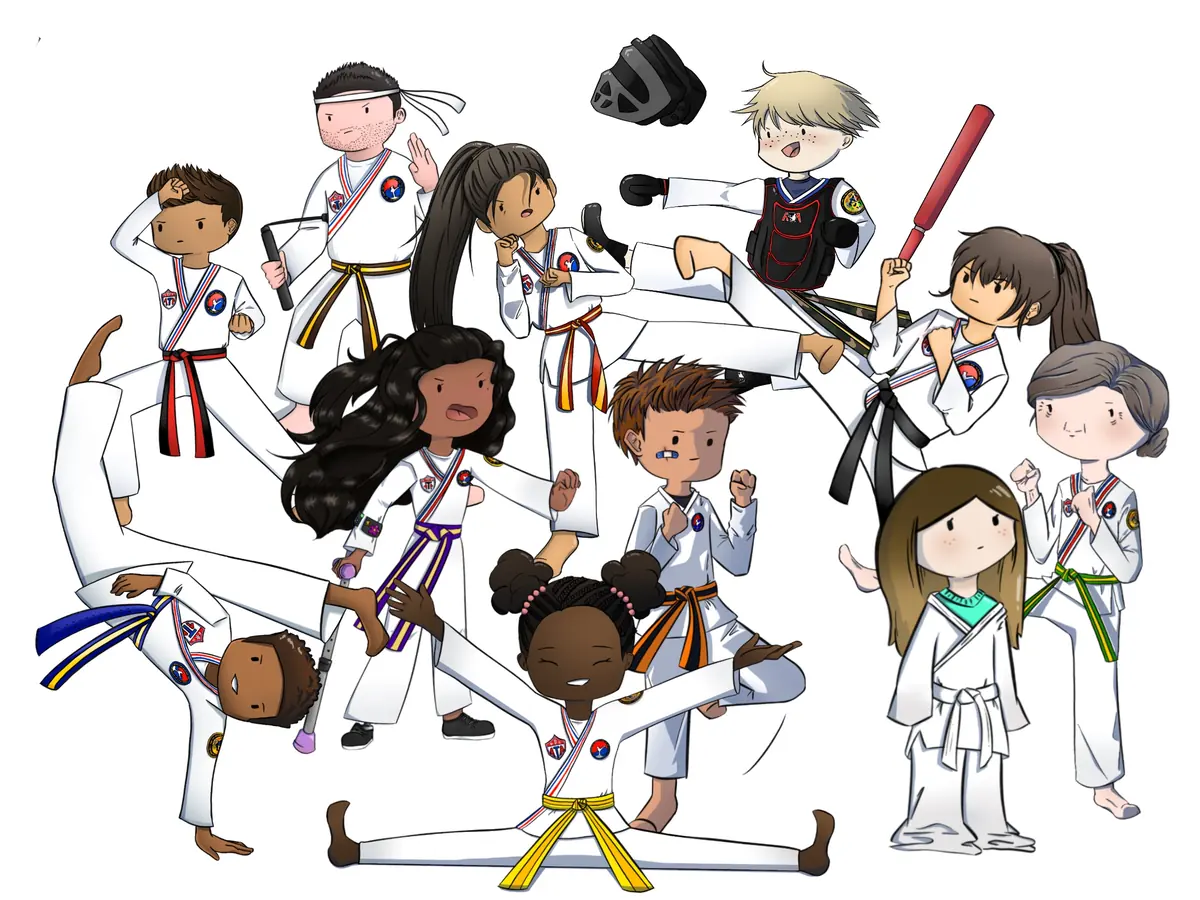 Cox Martial Arts students training