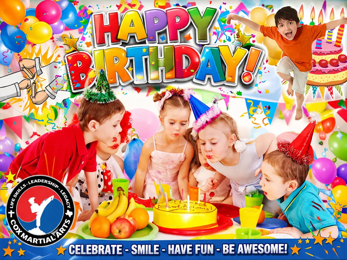 Martial arts birthday party at Cox Martial Arts